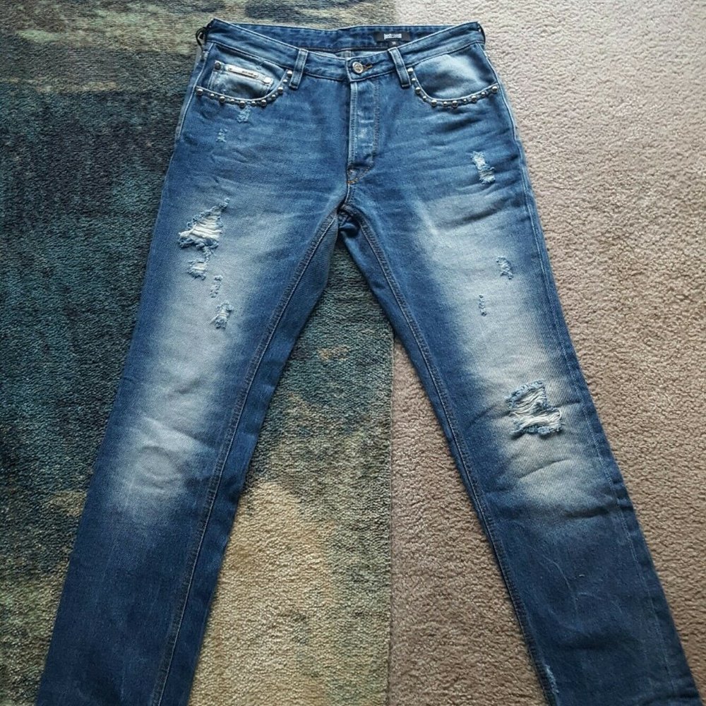 Just Cavalli men's jeans with studs New 31x31